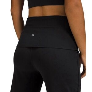 Lululemon Womens Black Align Ribbed Waist Cropped Jogger SIZE 6 LW6CDPS Athletic